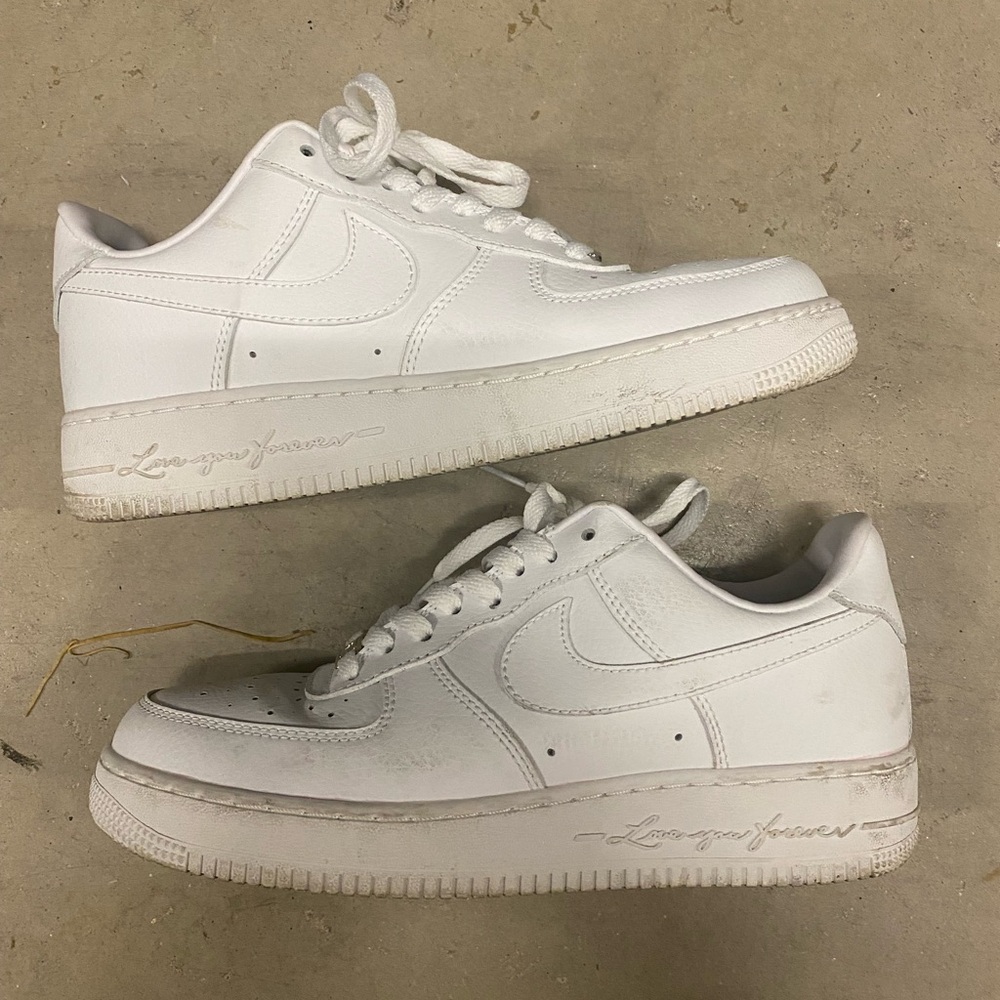 Mens Used Nike NOCTA Air Force 1 Low White Certified Lover Boy Drake Size 8.5 US